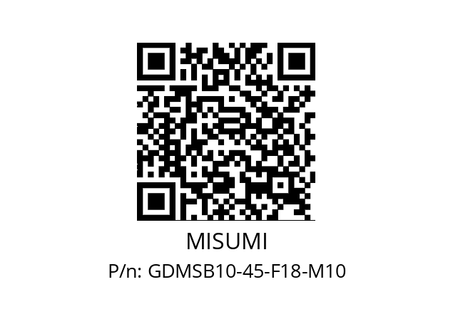   MISUMI GDMSB10-45-F18-M10