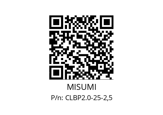   MISUMI CLBP2.0-25-2,5