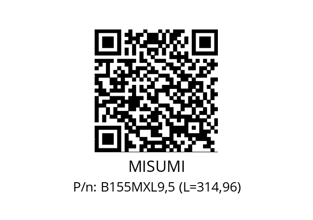   MISUMI B155MXL9,5 (L=314,96)