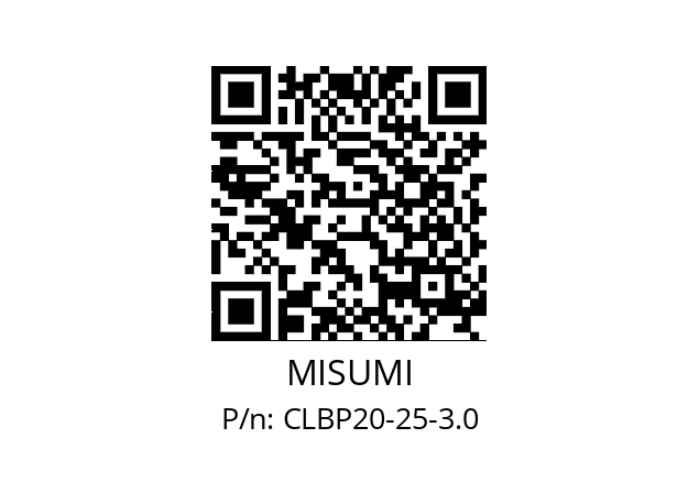   MISUMI CLBP20-25-3.0