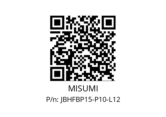   MISUMI JBHFBP15-P10-L12