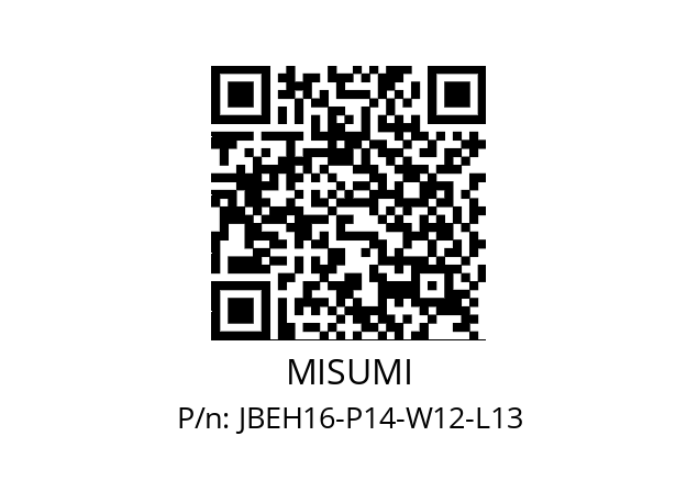   MISUMI JBEH16-P14-W12-L13