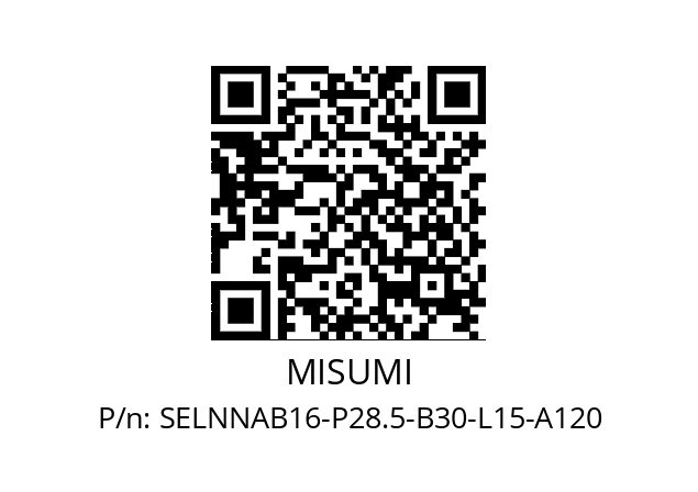   MISUMI SELNNAB16-P28.5-B30-L15-A120