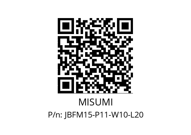   MISUMI JBFM15-P11-W10-L20