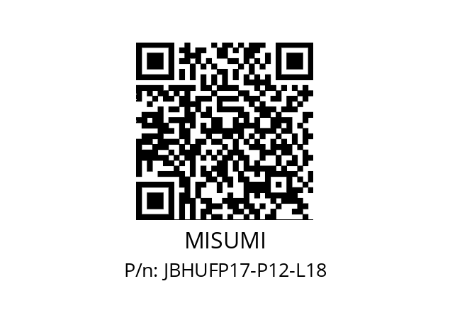   MISUMI JBHUFP17-P12-L18