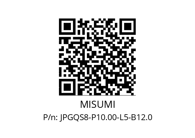   MISUMI JPGQS8-P10.00-L5-B12.0