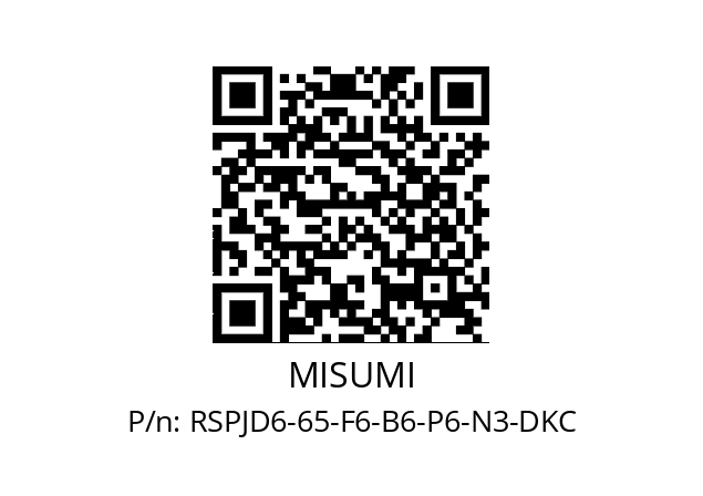   MISUMI RSPJD6-65-F6-B6-P6-N3-DKC