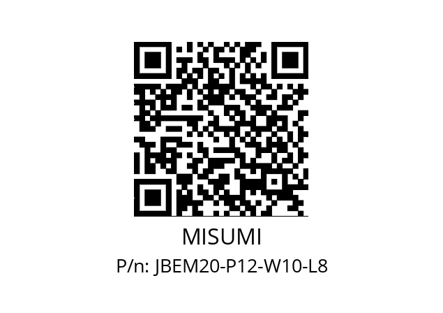   MISUMI JBEM20-P12-W10-L8