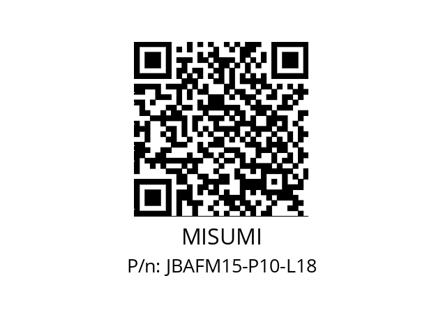   MISUMI JBAFM15-P10-L18