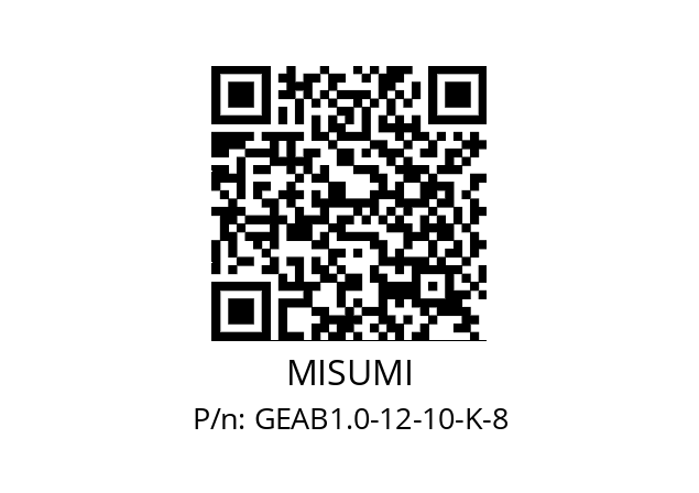   MISUMI GEAB1.0-12-10-K-8