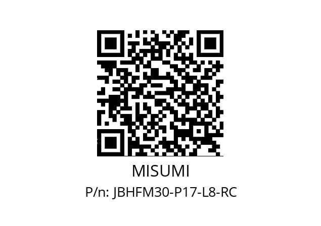   MISUMI JBHFM30-P17-L8-RC