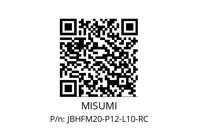   MISUMI JBHFM20-P12-L10-RC