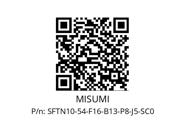   MISUMI SFTN10-54-F16-B13-P8-J5-SC0