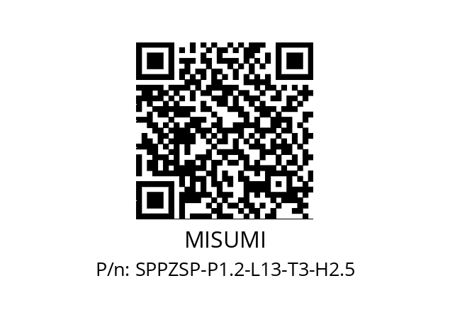   MISUMI SPPZSP-P1.2-L13-T3-H2.5