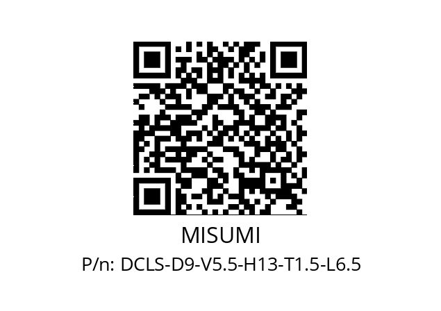   MISUMI DCLS-D9-V5.5-H13-T1.5-L6.5