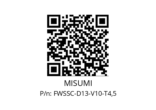   MISUMI FWSSC-D13-V10-T4,5