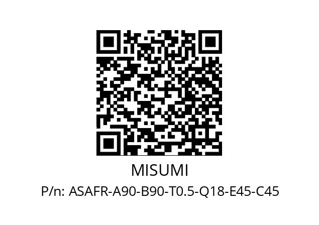   MISUMI ASAFR-A90-B90-T0.5-Q18-E45-C45