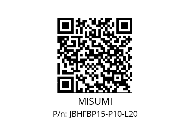   MISUMI JBHFBP15-P10-L20