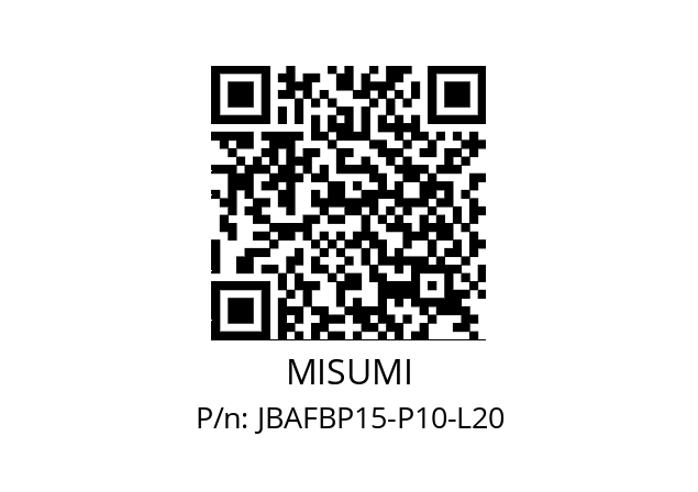   MISUMI JBAFBP15-P10-L20