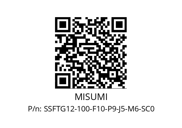   MISUMI SSFTG12-100-F10-P9-J5-M6-SC0