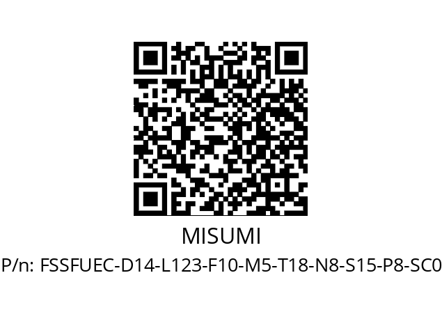   MISUMI FSSFUEC-D14-L123-F10-M5-T18-N8-S15-P8-SC0