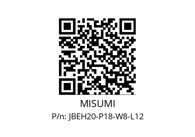   MISUMI JBEH20-P18-W8-L12