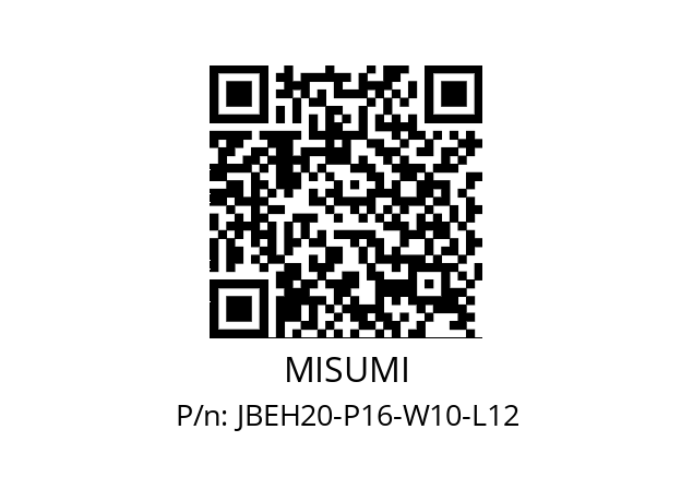   MISUMI JBEH20-P16-W10-L12