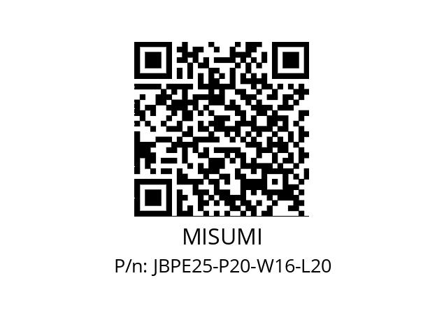   MISUMI JBPE25-P20-W16-L20