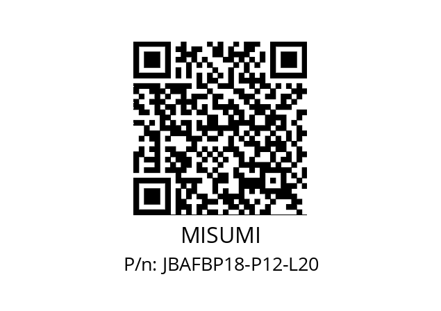   MISUMI JBAFBP18-P12-L20