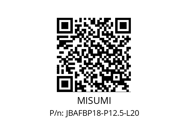   MISUMI JBAFBP18-P12.5-L20