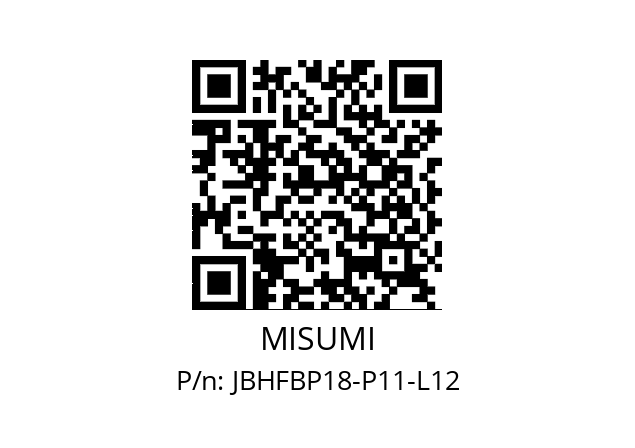   MISUMI JBHFBP18-P11-L12