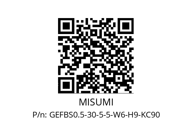   MISUMI GEFBS0.5-30-5-5-W6-H9-KC90