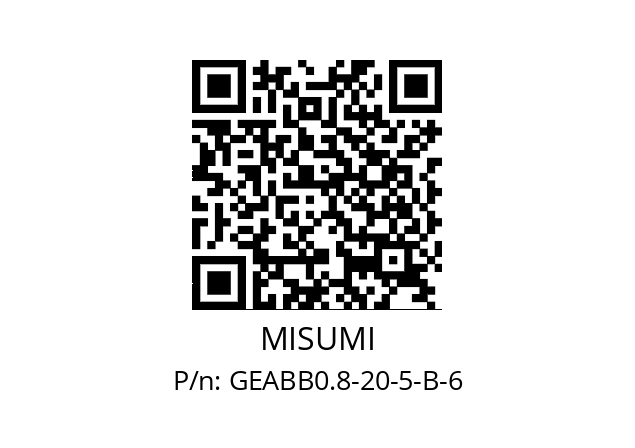   MISUMI GEABB0.8-20-5-B-6