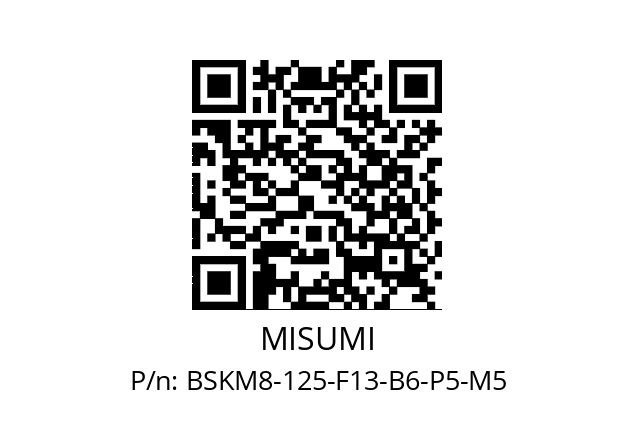   MISUMI BSKM8-125-F13-B6-P5-M5