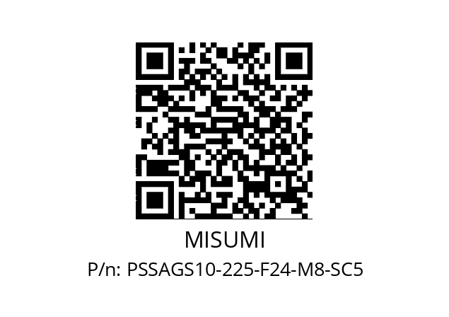   MISUMI PSSAGS10-225-F24-M8-SC5