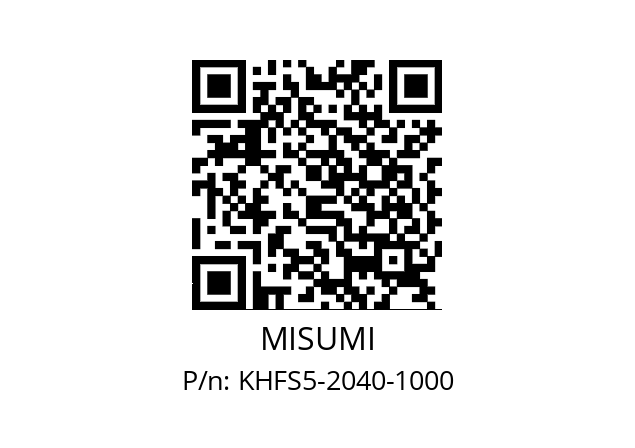   MISUMI KHFS5-2040-1000