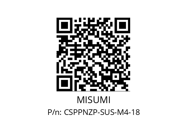   MISUMI CSPPNZP-SUS-M4-18