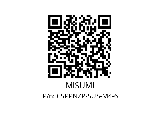   MISUMI CSPPNZP-SUS-M4-6