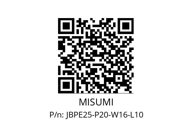   MISUMI JBPE25-P20-W16-L10