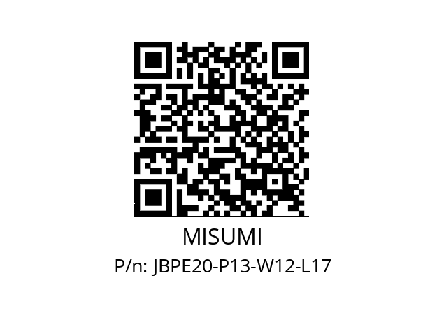   MISUMI JBPE20-P13-W12-L17