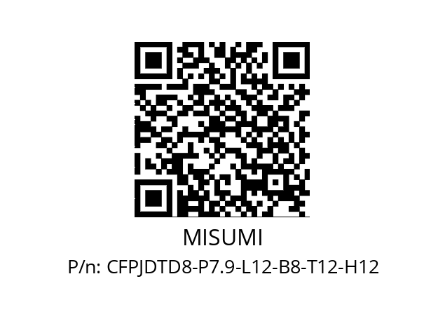   MISUMI CFPJDTD8-P7.9-L12-B8-T12-H12