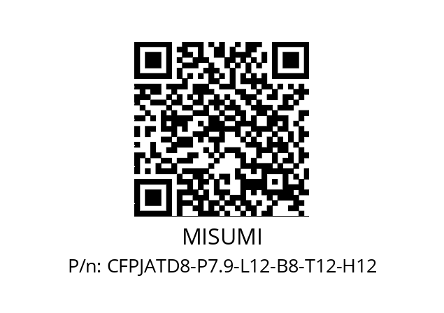   MISUMI CFPJATD8-P7.9-L12-B8-T12-H12