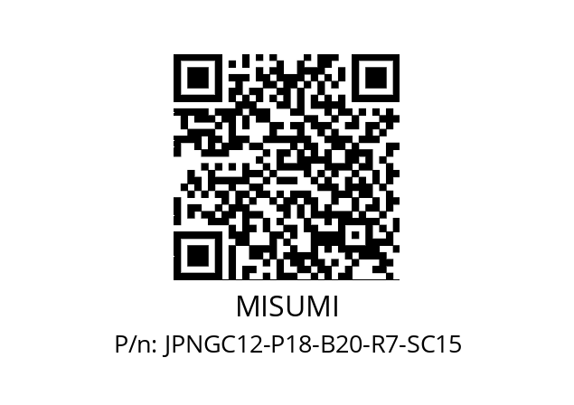   MISUMI JPNGC12-P18-B20-R7-SC15