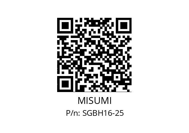   MISUMI SGBH16-25