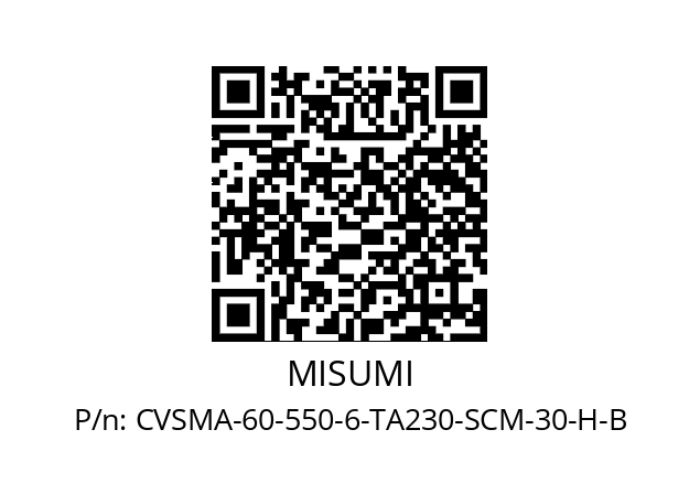   MISUMI CVSMA-60-550-6-TA230-SCM-30-H-B