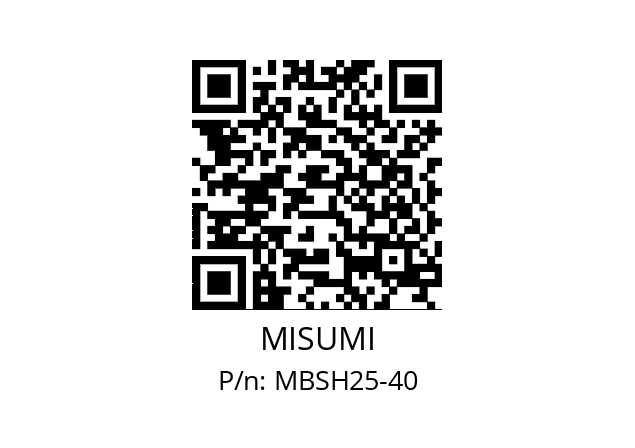   MISUMI MBSH25-40