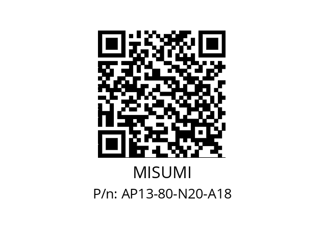   MISUMI AP13-80-N20-A18