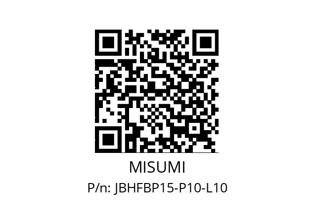   MISUMI JBHFBP15-P10-L10