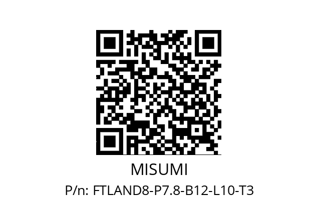   MISUMI FTLAND8-P7.8-B12-L10-T3