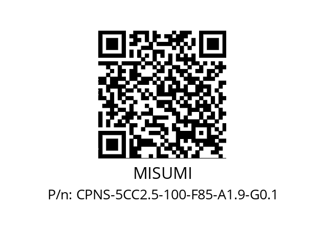   MISUMI CPNS-5CC2.5-100-F85-A1.9-G0.1